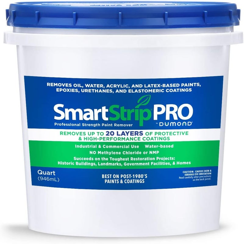 Dumond Smart Strip PRO Paint Remover, Professional Strength Formula Strips up to 20 Layers of Oil, Latex & Acrylic-Based Paints, Varnishes & Stains in One Application, Trusted by Painters, 1 Quart - Image 1